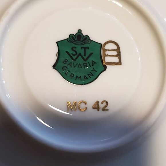 VINTAGE STW Bavaria Germany saucer/plate and Veritable Porcelaine - Picture 4 of 9